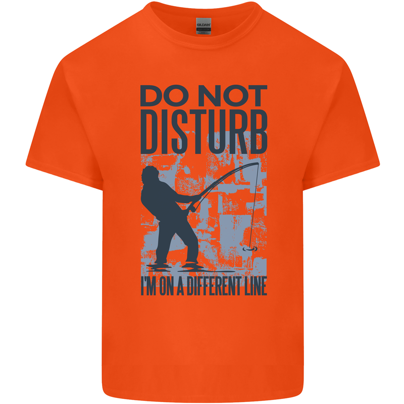 Fishing Do Not Disturb Funny Fisherman Kids T-Shirt Childrens Orange