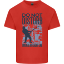 Fishing Do Not Disturb Funny Fisherman Kids T-Shirt Childrens Red