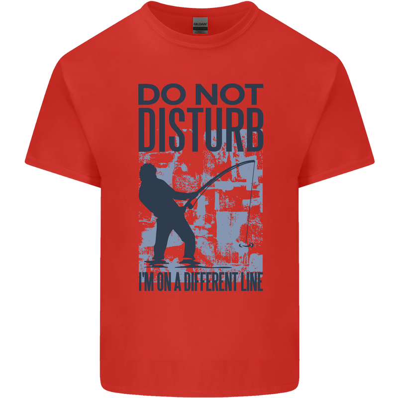 Fishing Do Not Disturb Funny Fisherman Kids T-Shirt Childrens Red