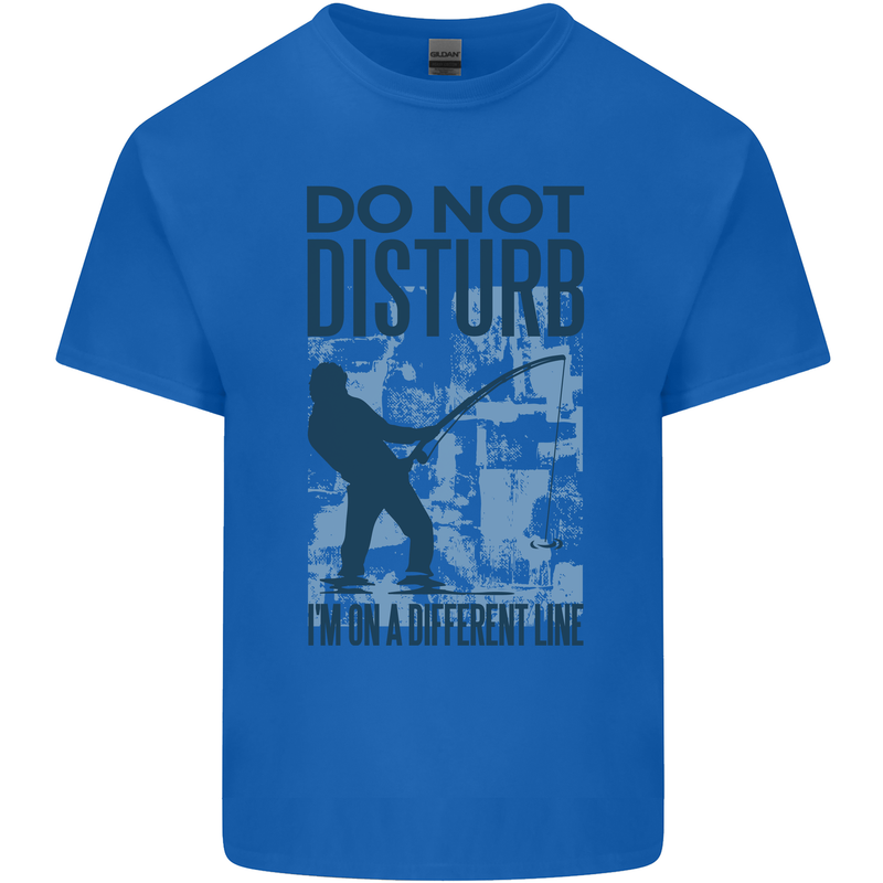 Fishing Do Not Disturb Funny Fisherman Kids T-Shirt Childrens Royal Blue