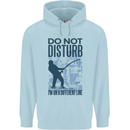 Fishing Do Not Disturb Funny Fisherman Mens 80% Cotton Hoodie Light Blue
