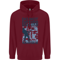 Fishing Do Not Disturb Funny Fisherman Mens 80% Cotton Hoodie Maroon