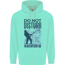 Fishing Do Not Disturb Funny Fisherman Mens 80% Cotton Hoodie Peppermint