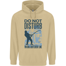Fishing Do Not Disturb Funny Fisherman Mens 80% Cotton Hoodie Sand