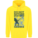 Fishing Do Not Disturb Funny Fisherman Mens 80% Cotton Hoodie Yellow