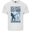 Fishing Do Not Disturb Funny Fisherman Mens Cotton T-Shirt Tee Top White