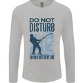 Fishing Do Not Disturb Funny Fisherman Mens Long Sleeve T-Shirt Sports Grey