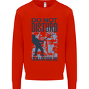 Fishing Do Not Disturb Funny Fisherman Mens Sweatshirt Jumper Bright Red
