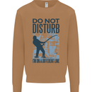 Fishing Do Not Disturb Funny Fisherman Mens Sweatshirt Jumper Caramel Latte