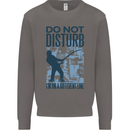 Fishing Do Not Disturb Funny Fisherman Mens Sweatshirt Jumper Charcoal