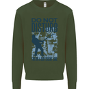 Fishing Do Not Disturb Funny Fisherman Mens Sweatshirt Jumper Forest Green