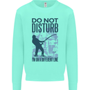 Fishing Do Not Disturb Funny Fisherman Mens Sweatshirt Jumper Peppermint