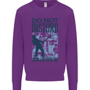 Fishing Do Not Disturb Funny Fisherman Mens Sweatshirt Jumper Purple