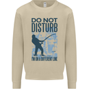 Fishing Do Not Disturb Funny Fisherman Mens Sweatshirt Jumper Sand