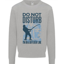 Fishing Do Not Disturb Funny Fisherman Mens Sweatshirt Jumper Sports Grey