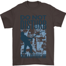 Fishing Do Not Disturb Funny Fisherman Mens T-Shirt Cotton Gildan Dark Chocolate