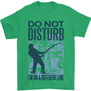 Fishing Do Not Disturb Funny Fisherman Mens T-Shirt Cotton Gildan Irish Green