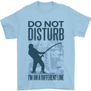 Fishing Do Not Disturb Funny Fisherman Mens T-Shirt Cotton Gildan Light Blue