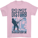 Fishing Do Not Disturb Funny Fisherman Mens T-Shirt Cotton Gildan Light Pink