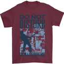 Fishing Do Not Disturb Funny Fisherman Mens T-Shirt Cotton Gildan Maroon