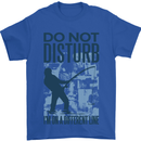 Fishing Do Not Disturb Funny Fisherman Mens T-Shirt Cotton Gildan Royal Blue
