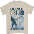 Fishing Do Not Disturb Funny Fisherman Mens T-Shirt Cotton Gildan Sand