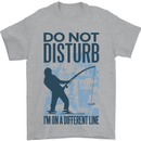 Fishing Do Not Disturb Funny Fisherman Mens T-Shirt Cotton Gildan Sports Grey