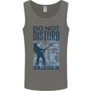 Fishing Do Not Disturb Funny Fisherman Mens Vest Tank Top Charcoal