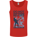 Fishing Do Not Disturb Funny Fisherman Mens Vest Tank Top Red