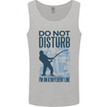 Fishing Do Not Disturb Funny Fisherman Mens Vest Tank Top Sports Grey