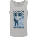 Fishing Do Not Disturb Funny Fisherman Mens Vest Tank Top Sports Grey