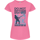 Fishing Do Not Disturb Funny Fisherman Womens Petite Cut T-Shirt Azalea