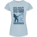 Fishing Do Not Disturb Funny Fisherman Womens Petite Cut T-Shirt Light Blue