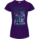 Fishing Do Not Disturb Funny Fisherman Womens Petite Cut T-Shirt Purple