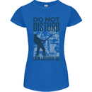 Fishing Do Not Disturb Funny Fisherman Womens Petite Cut T-Shirt Royal Blue