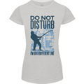 Fishing Do Not Disturb Funny Fisherman Womens Petite Cut T-Shirt Sports Grey