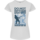 Fishing Do Not Disturb Funny Fisherman Womens Petite Cut T-Shirt White