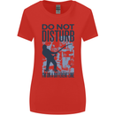 Fishing Do Not Disturb Funny Fisherman Womens Wider Cut T-Shirt Red