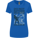 Fishing Do Not Disturb Funny Fisherman Womens Wider Cut T-Shirt Royal Blue