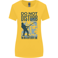 Fishing Do Not Disturb Funny Fisherman Womens Wider Cut T-Shirt Yellow
