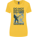 Fishing Do Not Disturb Funny Fisherman Womens Wider Cut T-Shirt Yellow