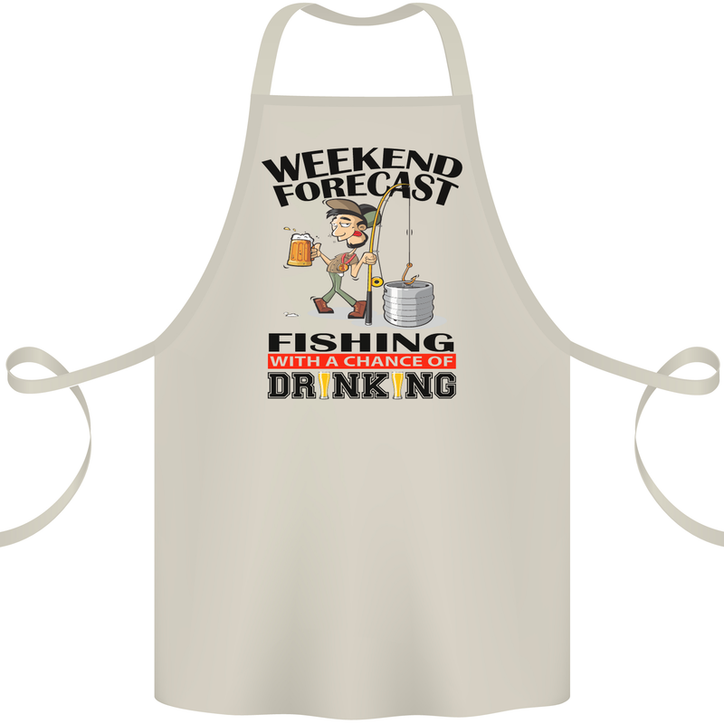 Fishing Fisherman Forecast Alcohol Beer Cotton Apron 100% Organic Natural