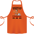 Fishing Fisherman Forecast Alcohol Beer Cotton Apron 100% Organic Orange