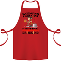 Fishing Fisherman Forecast Alcohol Beer Cotton Apron 100% Organic Red