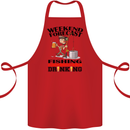 Fishing Fisherman Forecast Alcohol Beer Cotton Apron 100% Organic Red