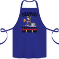 Fishing Fisherman Forecast Alcohol Beer Cotton Apron 100% Organic Royal Blue