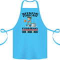Fishing Fisherman Forecast Alcohol Beer Cotton Apron 100% Organic Turquoise