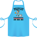 Fishing Fisherman Forecast Alcohol Beer Cotton Apron 100% Organic Turquoise