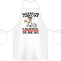 Fishing Fisherman Forecast Alcohol Beer Cotton Apron 100% Organic White
