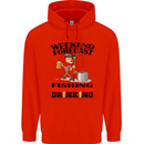 Fishing Fisherman Forecast Alcohol Beer Mens 80% Cotton Hoodie Bright Red
